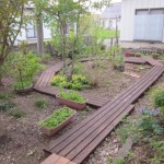 再塗装後の木道